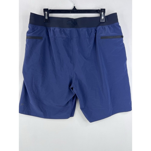 Fabletics Shorts Mens Large Blue Performance Stretch Workout Gym Athletic - Picture 8 of 11